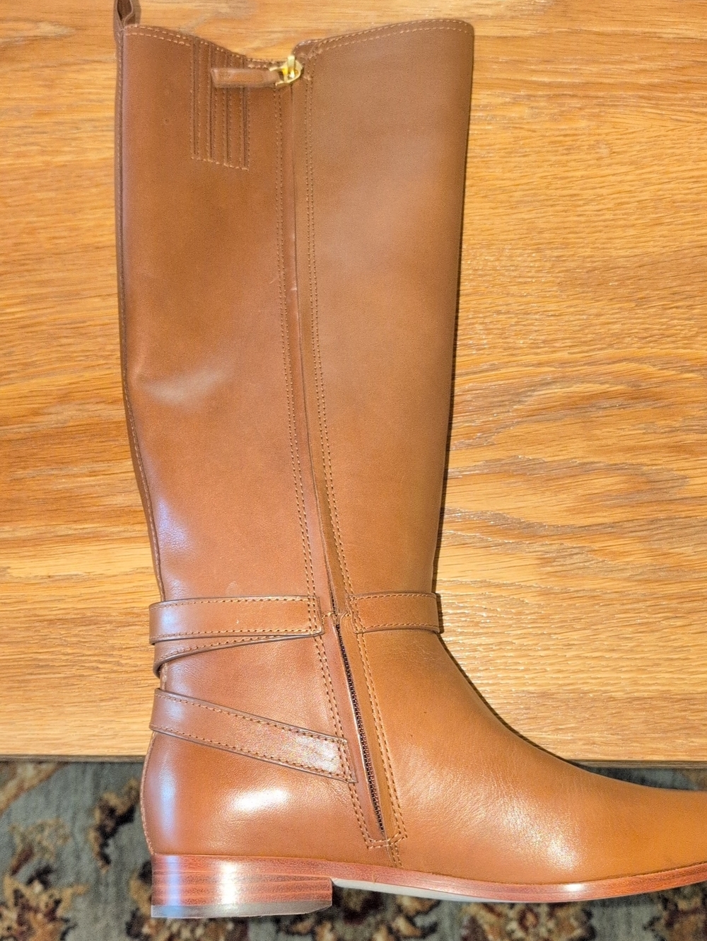 Lauren Ralph Lauren Brown Leather Riding Boots Size 8 New - Picture 5 of 15